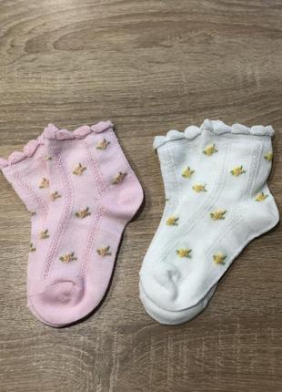 Носки, носки для девочки, носочки в цветочек