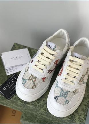 Кеды кроссовки в стиле gucci
