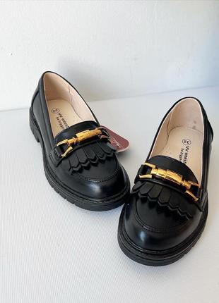 Туфли лоферы черные классика туфельки3 фото