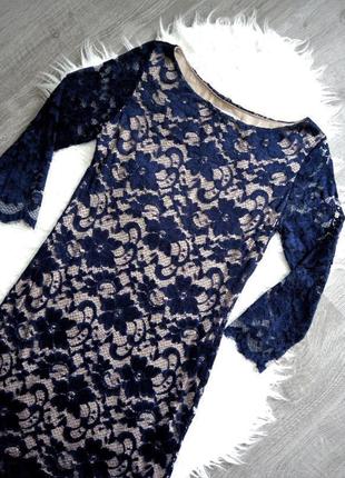 Вечернее нарядное облегающие ажурное кружевное платье4 фото
