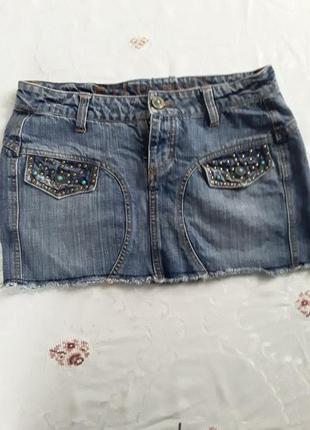Стильная модная джинсовая юбка2 фото