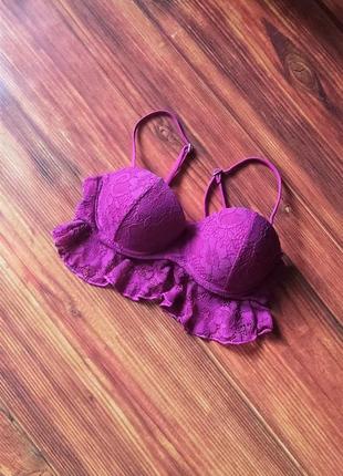 Верх від купальника pink intimo, рожевий бюст балконет бандо від купальника зі з'ємними бретелями