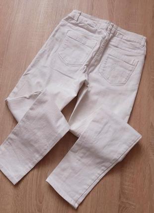 Зауженные джинсы белые3 фото