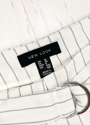 Вкорочені смугасті білі штани new  look4 фото