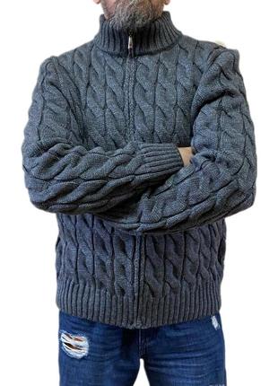 Теплая мужская кофта из шерсти5 фото