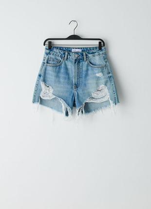 Короткі джинсові шорти xxs high waist