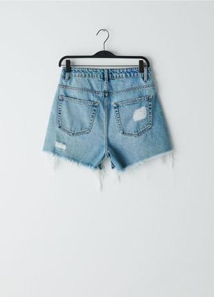 Короткие джинсовые шорты xxs high waist2 фото
