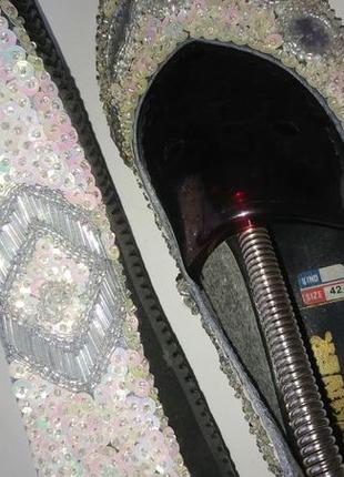 Красивенные,дизайнерские туфли,designer line,с паетками7 фото