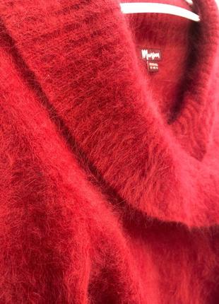Ангоровый свитер monsoon / l / цвет -вишневой6 фото