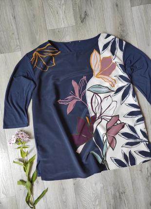 Стильна легка блуза в квіти нарядна3 фото