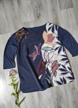 Стильна легка блуза в квіти нарядна2 фото