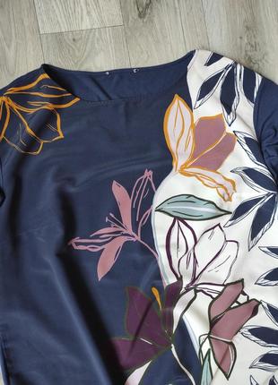 Стильна легка блуза в квіти нарядна5 фото