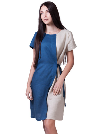 Сукня плаття жіноче україна 100% льон вв1881 фото