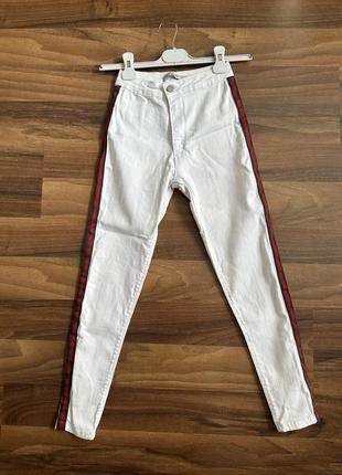 Белые джинсы брюки2 фото