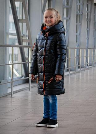 Зимовий пуховик для дівчинки-підлітка на ріст 128-134,140,146,152 см.3 фото