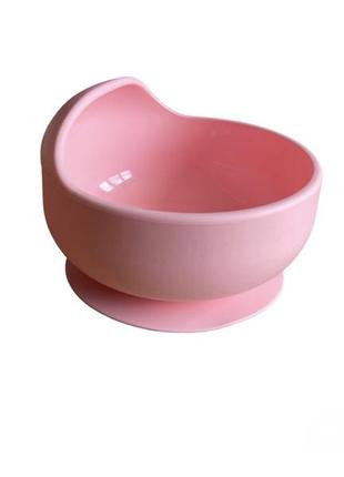 Детский силиконовый набор посуды для кормления розовый 12 предметов