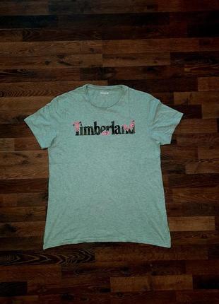 Мужская серая футболка timeberland с большим лого