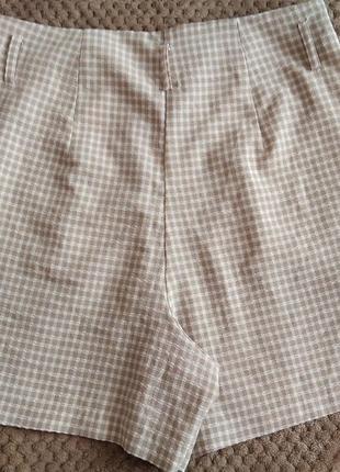 Легкие летние шорты в  клеточку размер 40/l4 фото