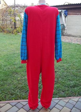 (50  р) marvel флисовый комбинезон пижама кигуруми человек паук оригинал4 фото