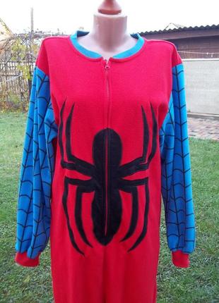 (50  р) marvel флисовый комбинезон пижама кигуруми человек паук оригинал2 фото