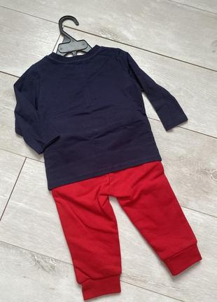 Детский костюм синий с красный 12,18 и 24 месяцев ben sherman4 фото