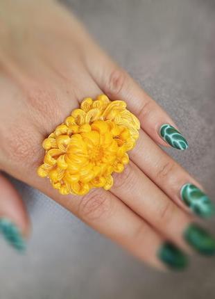 Кільце "золота хризантема". ручна робота