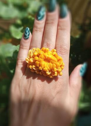 Кільце "золота хризантема". ручна робота