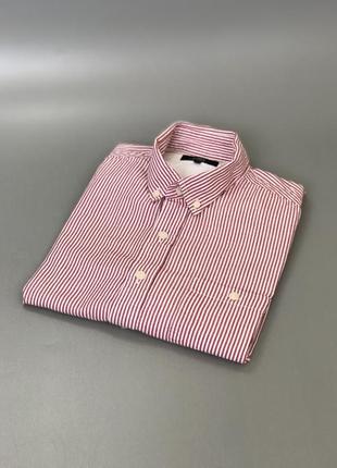 Легкая рубашка easy в красно-белую полоску, полоску, легкая, стильная, качественная, красная, белая