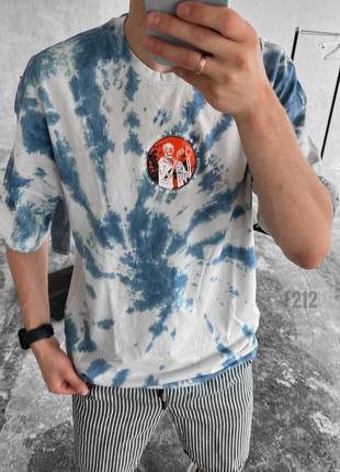 Стильна молодіжна преміум футболка у стилі tie dye тай дай якісна1 фото