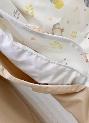 Комплект постільної білизни для новонародженої happy night джунглі, колір капучино7 фото