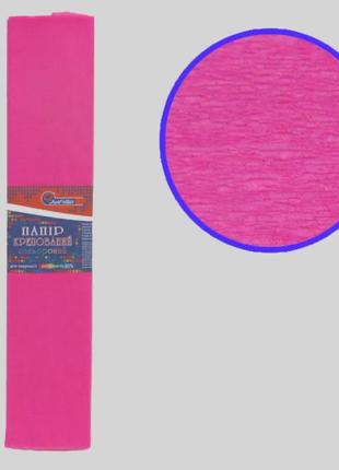 Гофрированная бумага " розовый светлый "50*200 см 110%, 50г/м2 жатка креп гофра krepina креповая бумага