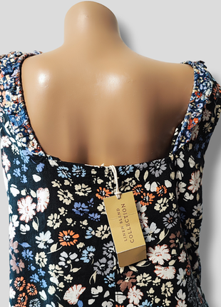 Льняное платье цветочное принт платье с карманами лен вискоза сарафан8 фото
