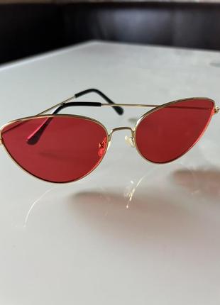 Стильные красные очки/имиджевые очки2 фото
