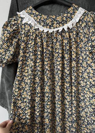 Платье-рубашка с цветочным принтом5 фото