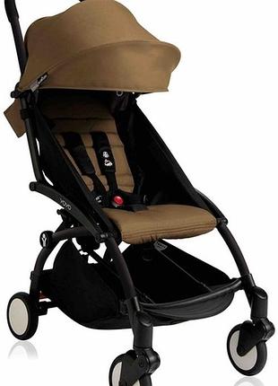 Прогулянкова коляска babyzen yoyo2 toffee, з чорною рамою, світло-коричневий (bz10109-02/bz10104-12)