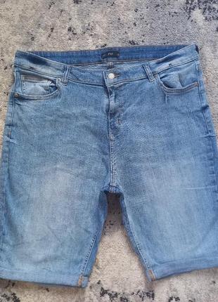 Брендові джинсові шорти бріджі бермуди з високою талією f&f, 18 розмір.