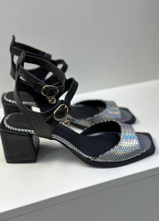 Эксклюзивные босоножки женские натуральная итальянская кожа и замша люкс на каблуке