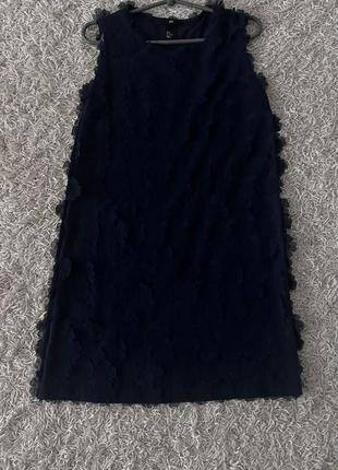 Дуже круте плаття у квіточки глибокого синього кольору