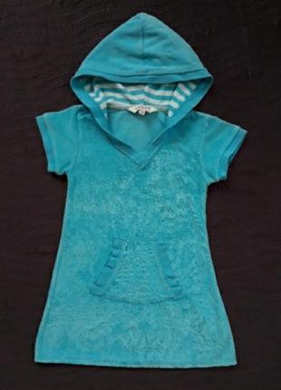 Махровий пляжне плаття з капюшоном