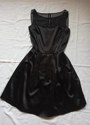 Платье вечернее атласное черное маленькое черное платье в вечернее little black dress