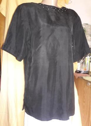 Винтаж шелк рубашка блуза туника3 фото