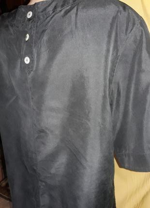 Винтаж шелк рубашка блуза туника5 фото