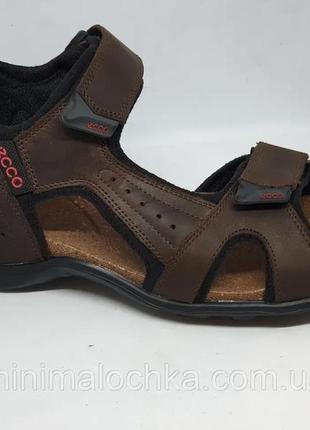 100% натуральна шкіра! чоловічі спортивні сандалі коричневі штани!!