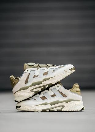 Мужские кроссовки adidas niteball green beige 40-41-42-43-44-45