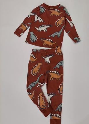 Домашний костюм, пижама с динозаврами от george 3-4 года