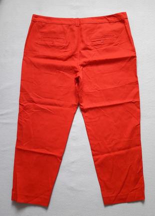 Мегакрутые укороченные красные брюки высокая посадка батал m&s2 фото