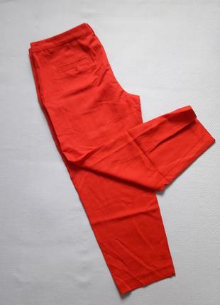 Мегакрутые укороченные красные брюки высокая посадка батал m&s7 фото