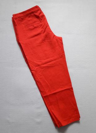 Мегакрутые укороченные красные брюки высокая посадка батал m&s6 фото