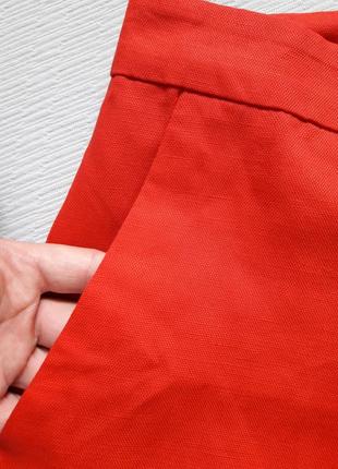 Мегакрутые укороченные красные брюки высокая посадка батал m&s4 фото