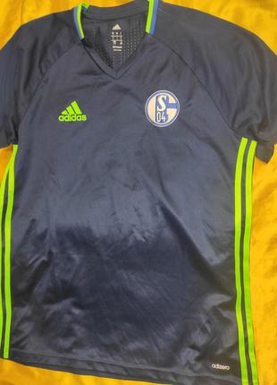 Спорт футбольная фирменная футболка adidas.ф.к шальке.л9 фото